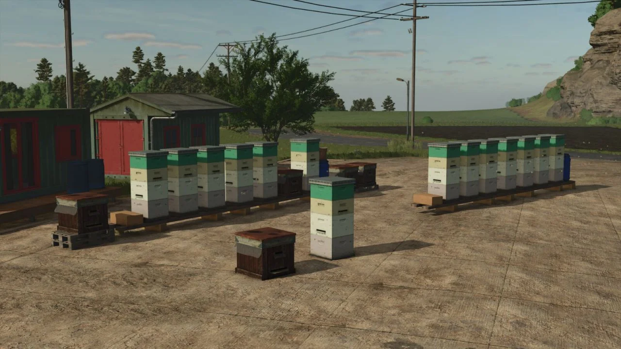 FS25 Beehives Pack v1.0.0.1 Placeable Objects Mod FS25 Mod Free Download