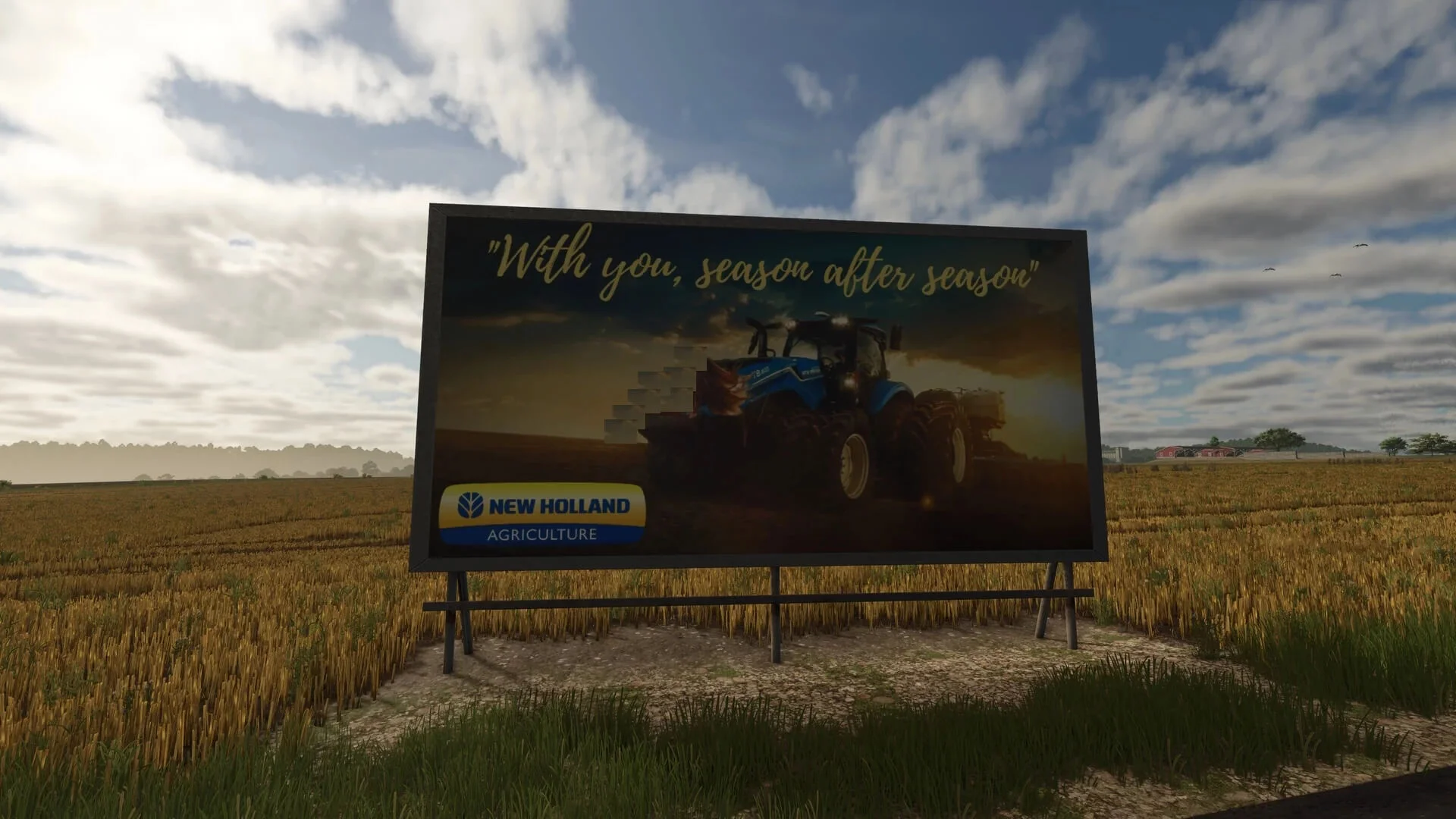 FS25 Billboard New Holland V1.0 Placeable Objects Mod FS25 Mod Free Download
