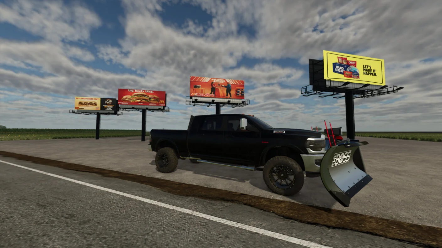 FS25 Billboard Pack Large v1.0 Placeable Objects Mod FS25 Mod Free Download