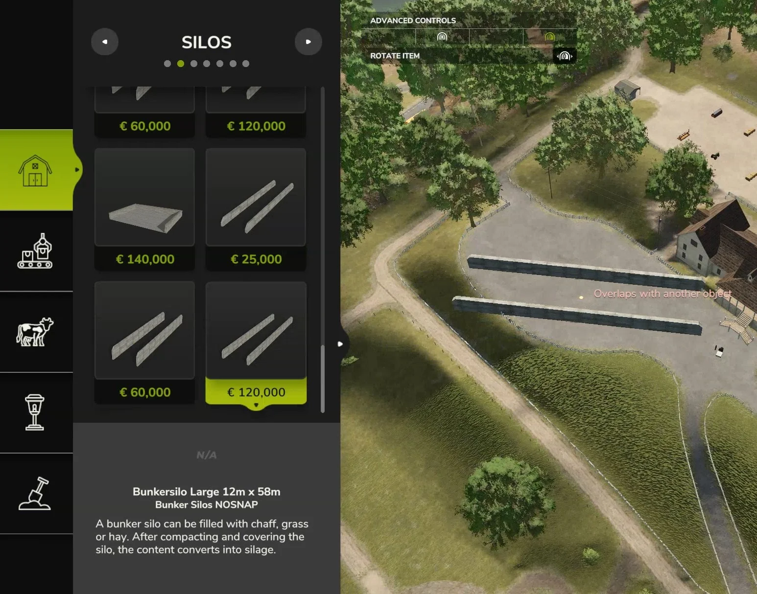 FS25 Bunker Silos NO SNAP V1.0 Placeable Objects Mod FS25 Mod Free Download