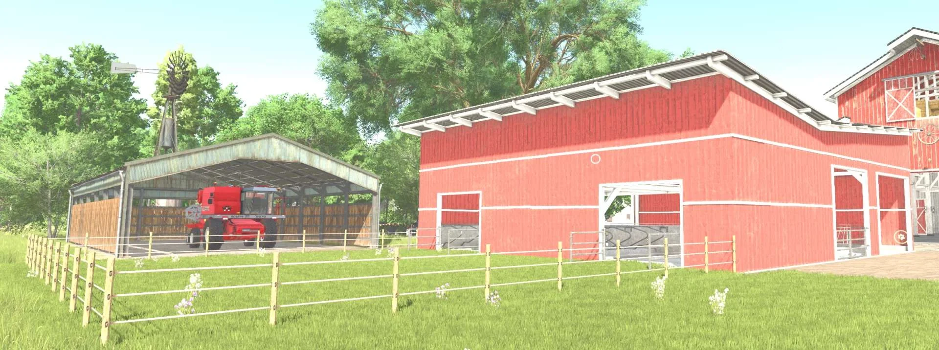 FS25 Cowbarn Red V1.0 Placeable Objects Mod FS25 Mod Free Download