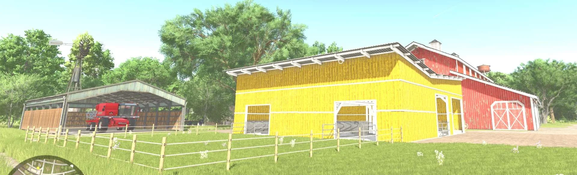 FS25 Cowbarn Yellow V1.0 Placeable Objects Mod FS25 Mod Free Download