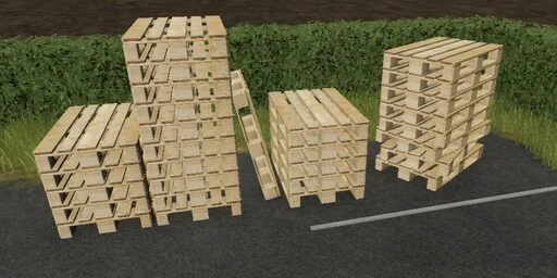 FS25 Euro pallets V1.0 Placeable Objects Mod FS25 Mod Free Download