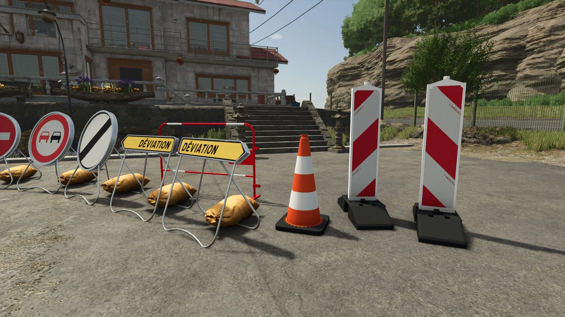 FS25 French Temporary Signs v1.0 Placeable Objects Mod FS25 Mod Free Download