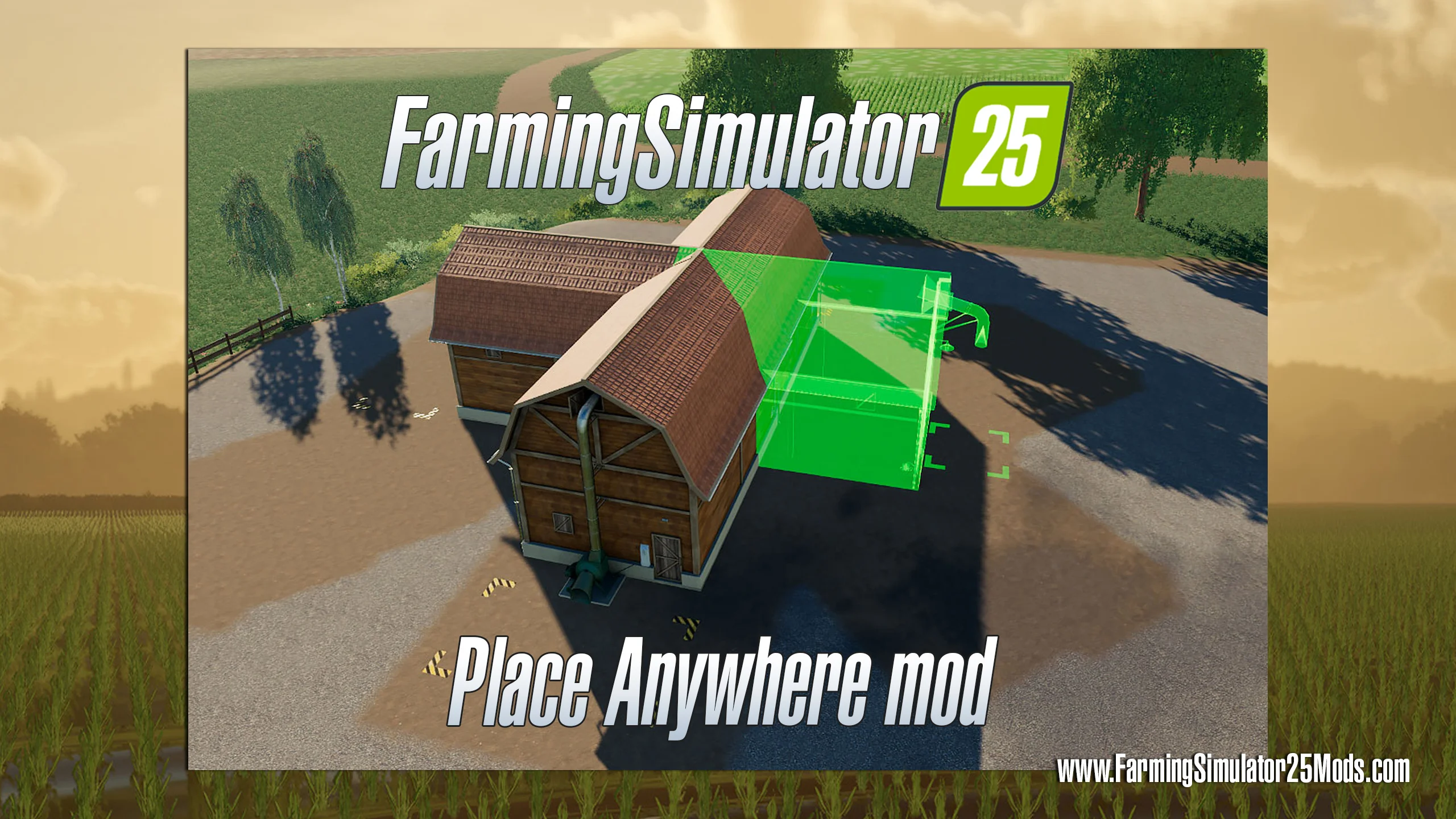FS25 Place Anywhere mod Placeable Objects Mod FS25 Mod Free Download