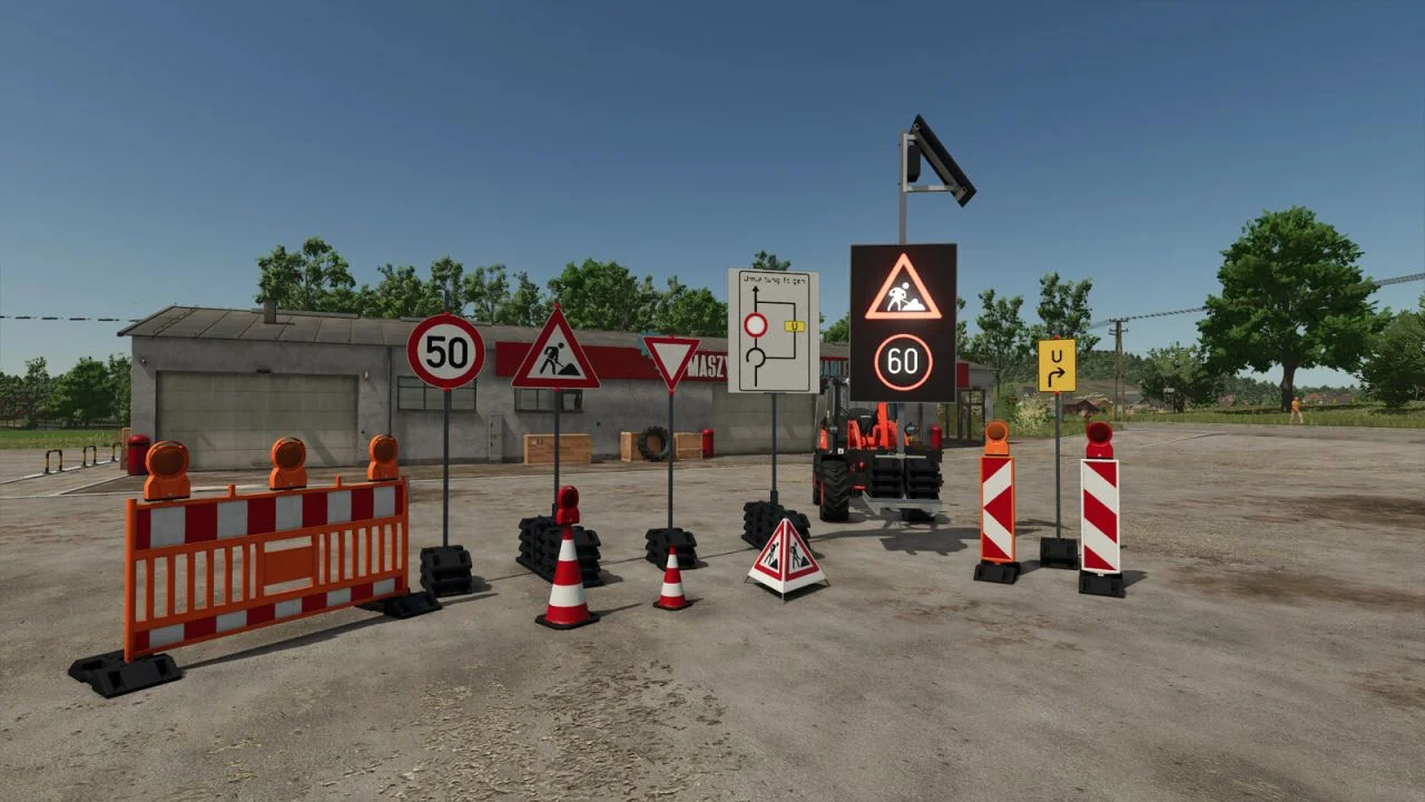 FS25 German Traffic Safety Package v1.0 Placeable Objects Mod FS25 Mod Free Download