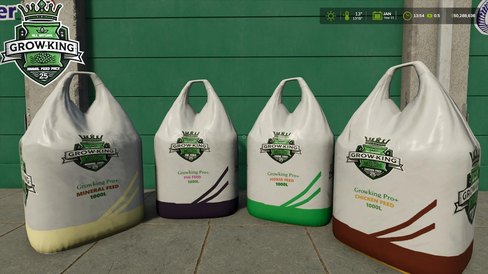FS25 GrowKing Animal Feed Pack V4.2 Placeable Objects Mod FS25 Mod Free Download
