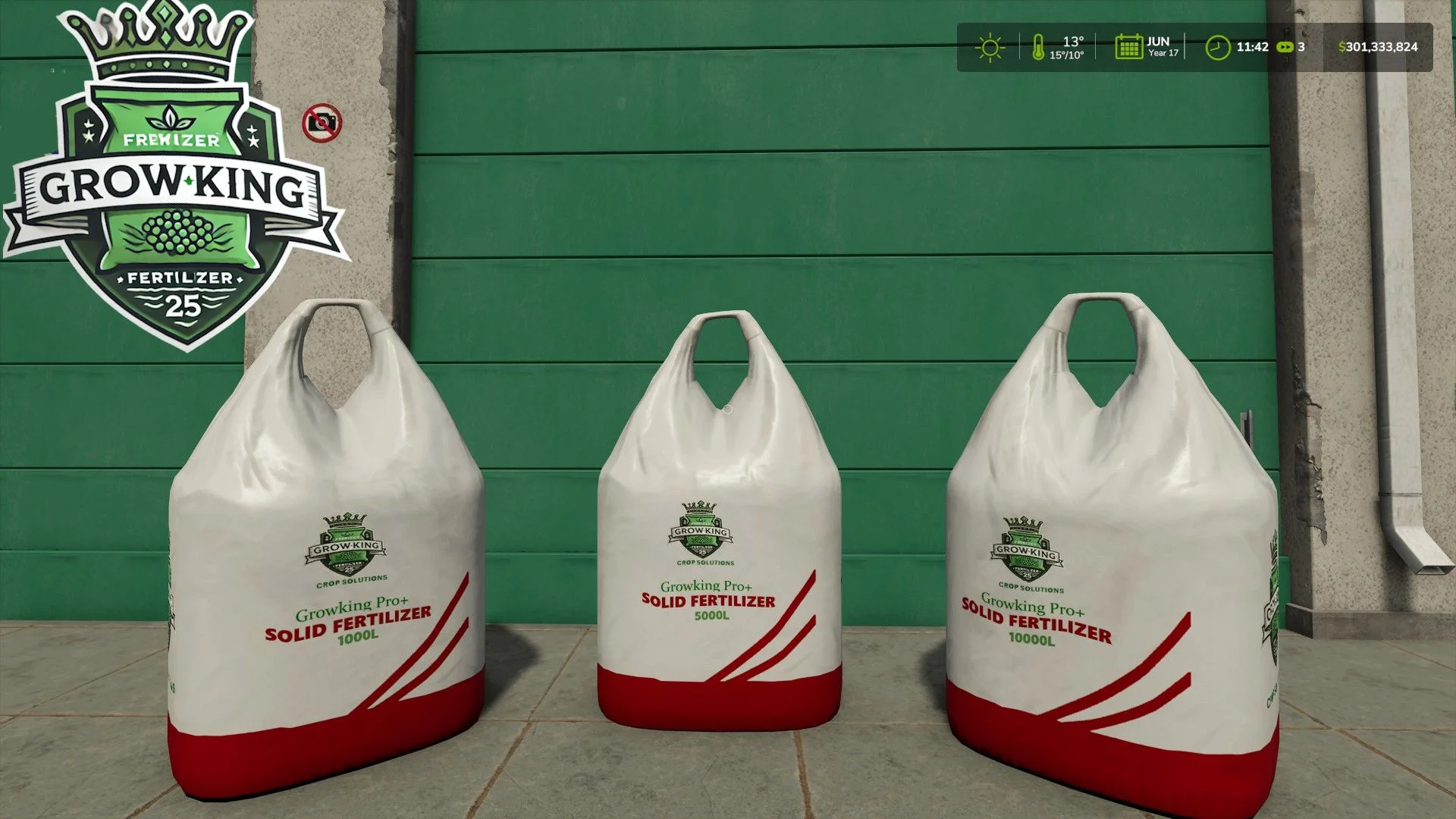 FS25 GrowKing Solid Fertilizer Pack V4.2 Placeable Objects Mod FS25 Mod Free Download