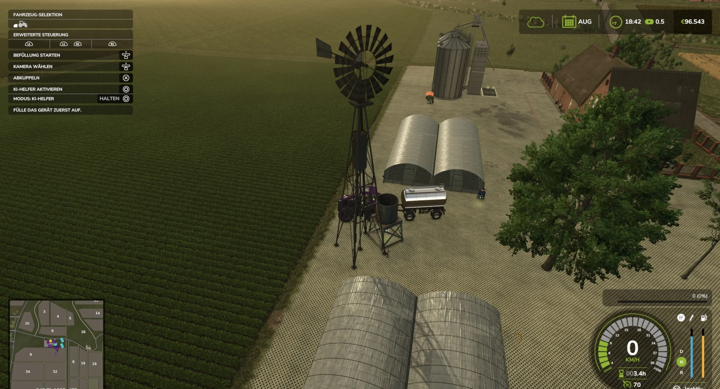 FS25 Old Wind Wheel With Water Tank V1.0 Placeable Objects Mod FS25 Mod Free Download