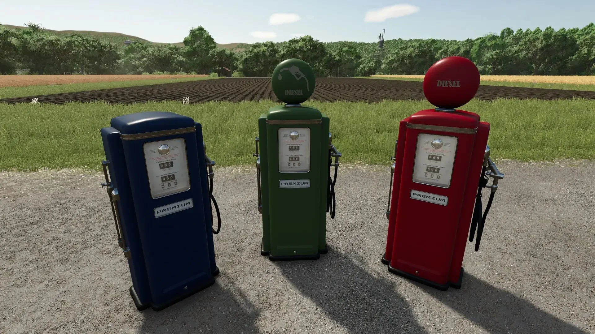 FS25 Stations essences vintage v1.0 Placeable Objects Mod FS25 Mod Free Download