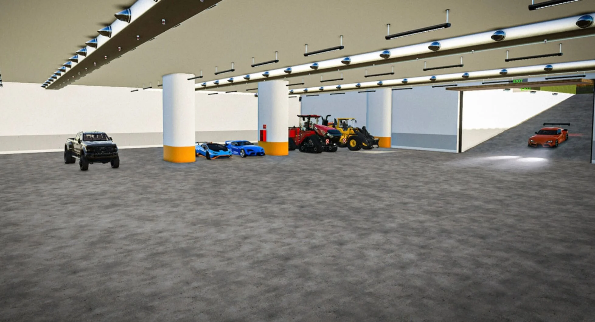 FS25 Underground Parking V1.0 Placeable Objects Mod FS25 Mod Free Download