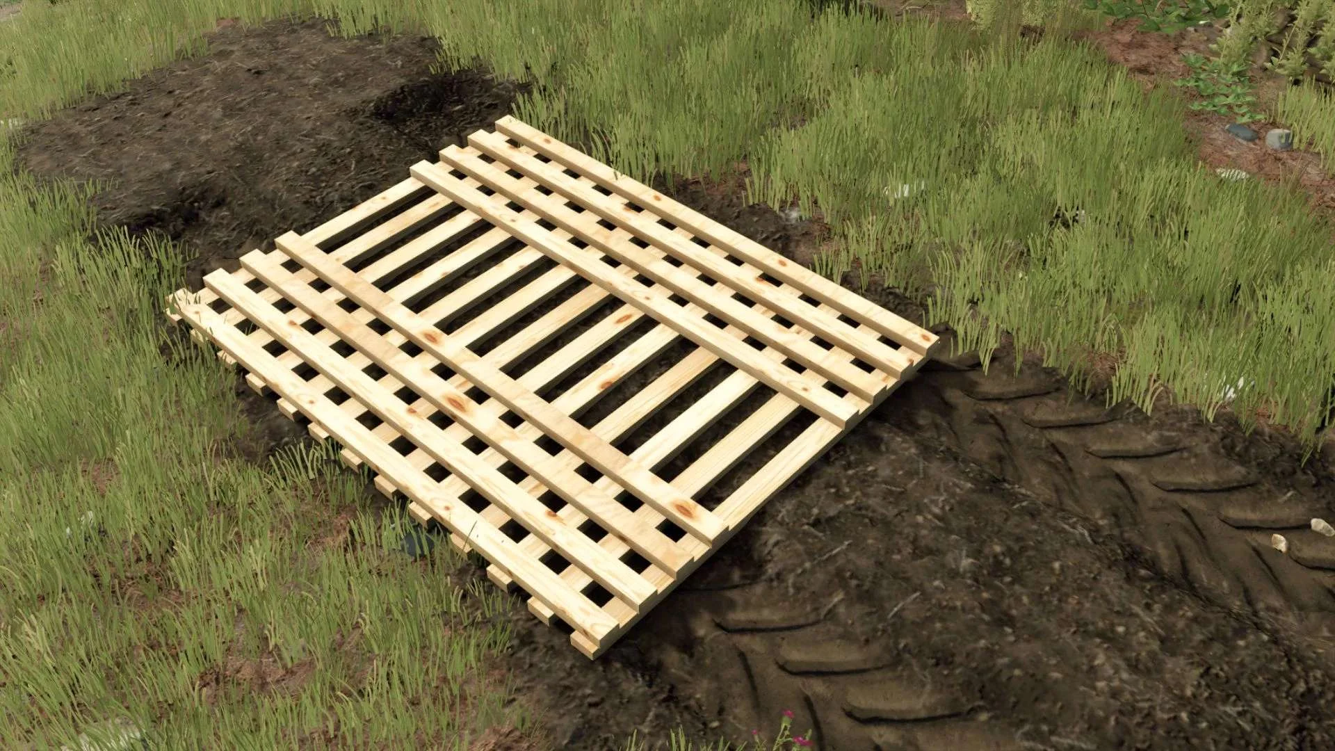 FS25 Wooden Ground Mat v1.0 Placeable Objects Mod FS25 Mod Free Download
