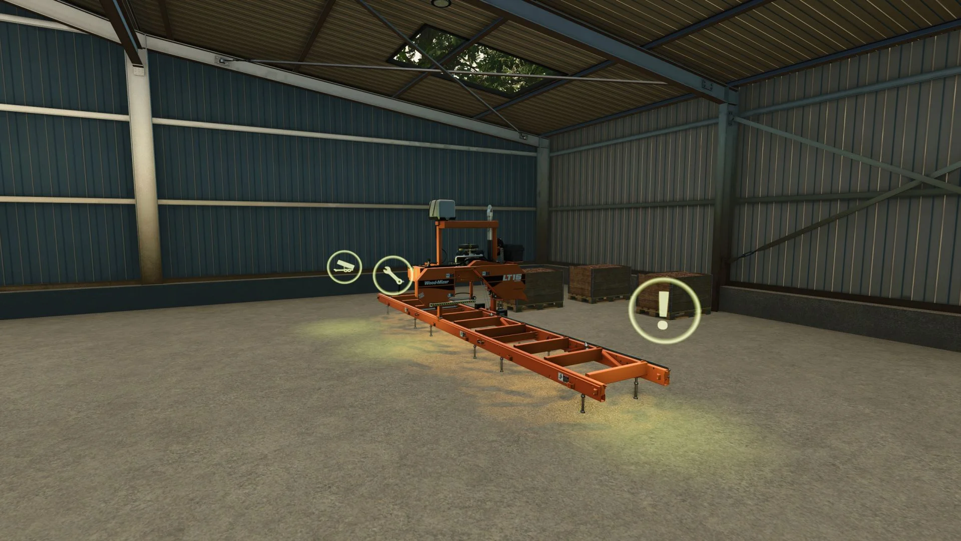 FS25 Woodmizer lt15 Placeable wood station V1.0 Placeable Objects Mod FS25 Mod Free Download
