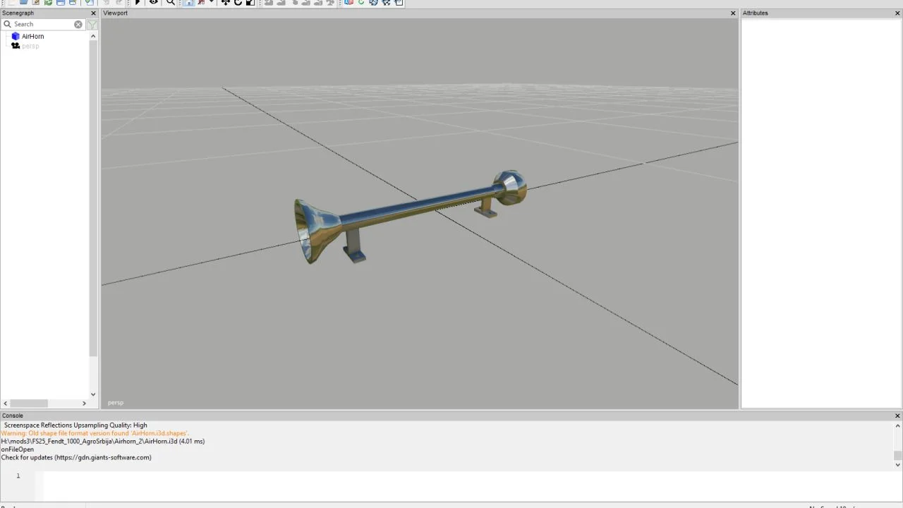 FS25 Airhorn Prefab V1.0 FS25 Mod Free Download