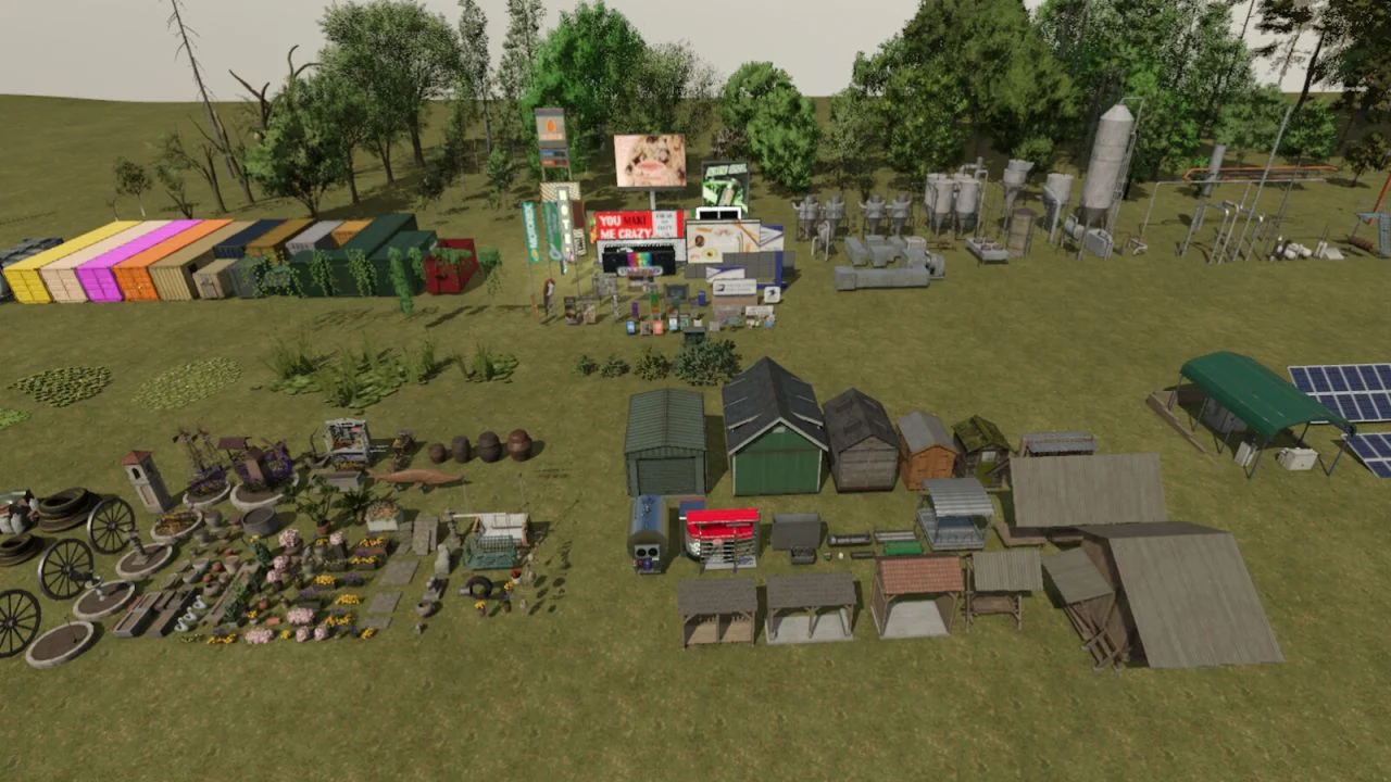 FS25 Deko Accessories XXL Prefab v1.0 FS25 Mod Free Download