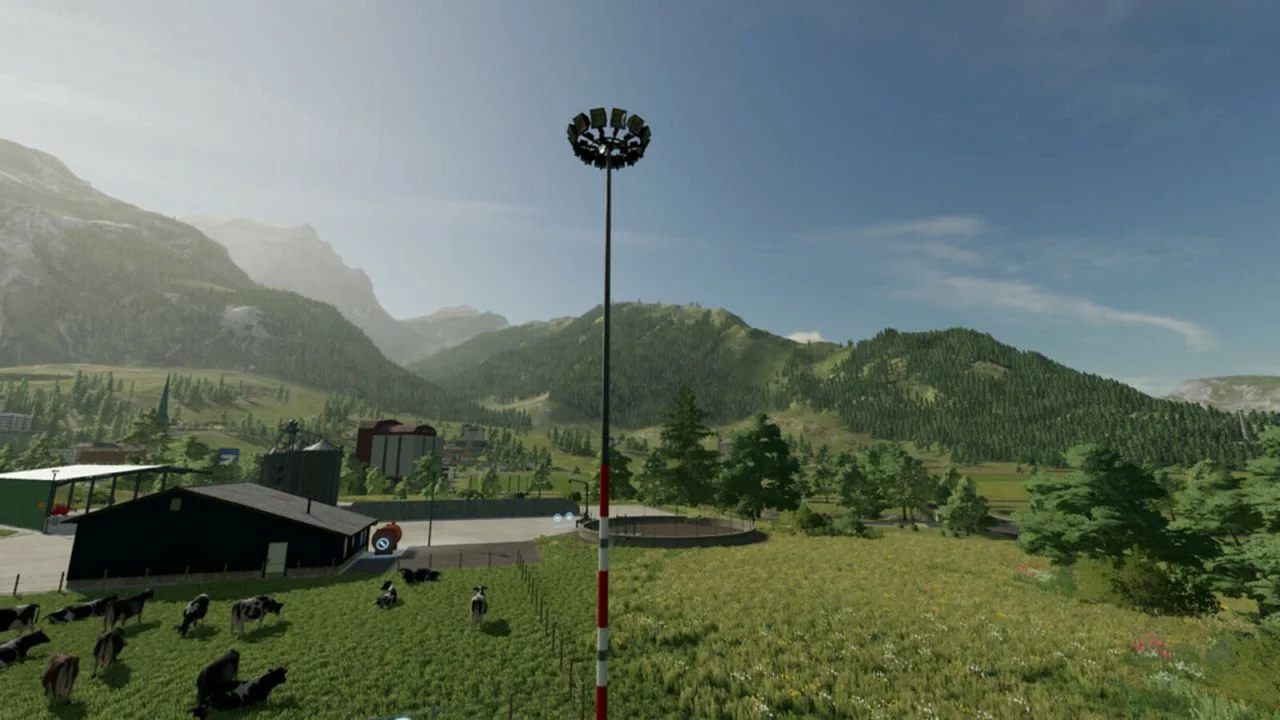FS25 Floodlight Pole Prefab V1.0 FS25 Mod Free Download