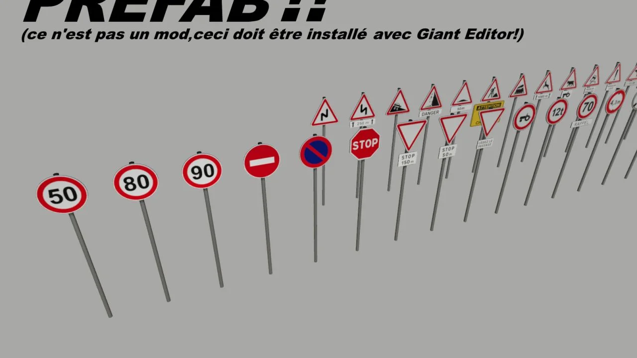 FS25 French panels pack V1.0 Prefab Mod FS25 Mod Free Download