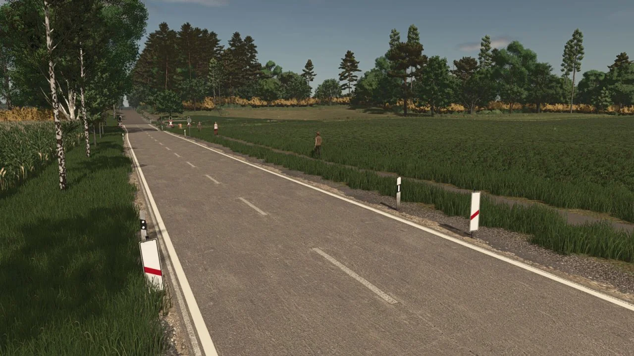 FS25 German Road Poles Prefab V1.1 FS25 Mod Free Download