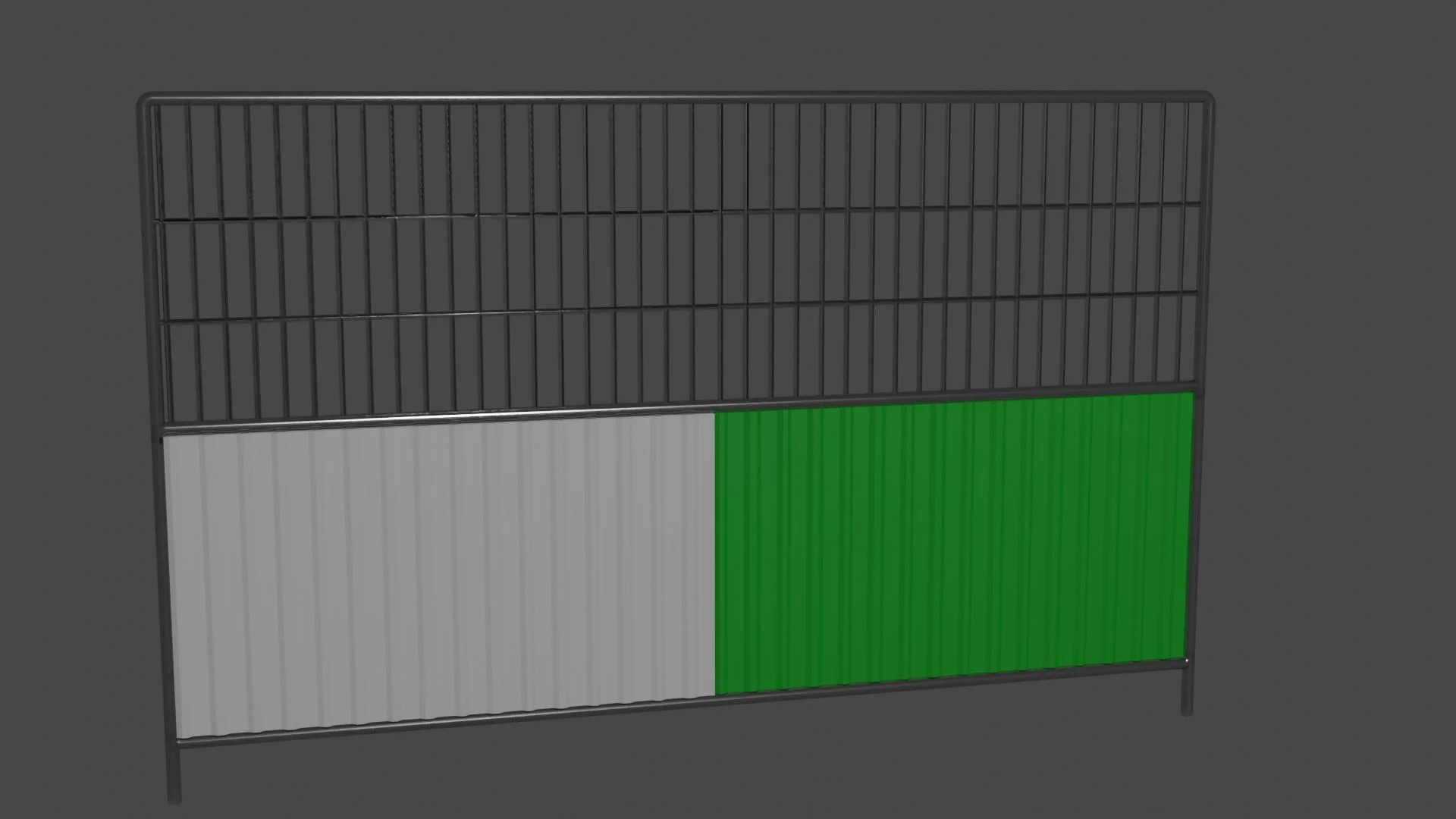 FS25 Green and white construction site barrier v1.0 Prefab Mod FS25 Mod Free Download