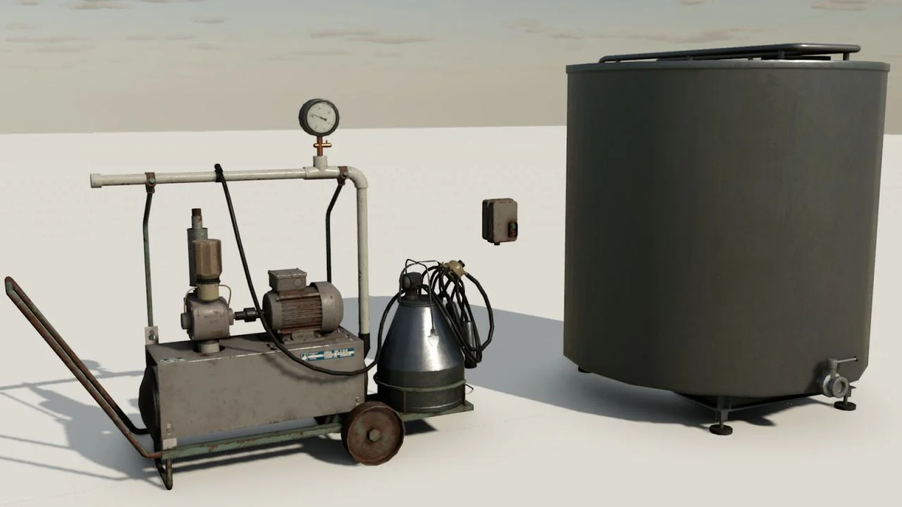 FS25 Milking Machine Prefab V1.0 FS25 Mod Free Download