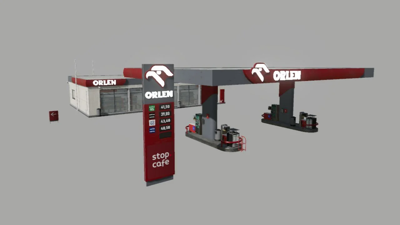FS25 Orlen gas station Prefab v1.0 FS25 Mod Free Download