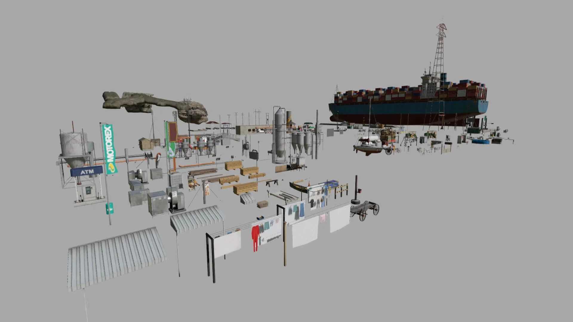 FS25 Pack of Props V1.0 Prefab Mod FS25 Mod Free Download