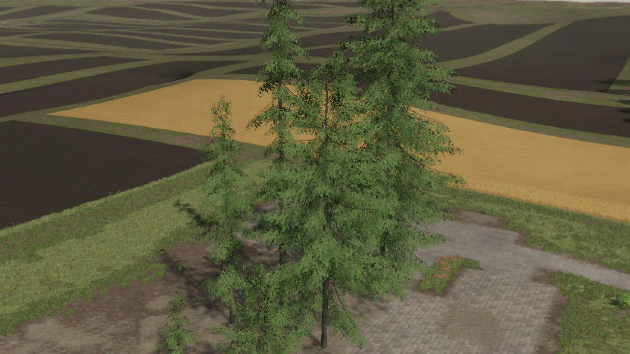 FS25 Spruces Prefab v1.0 FS25 Mod Free Download