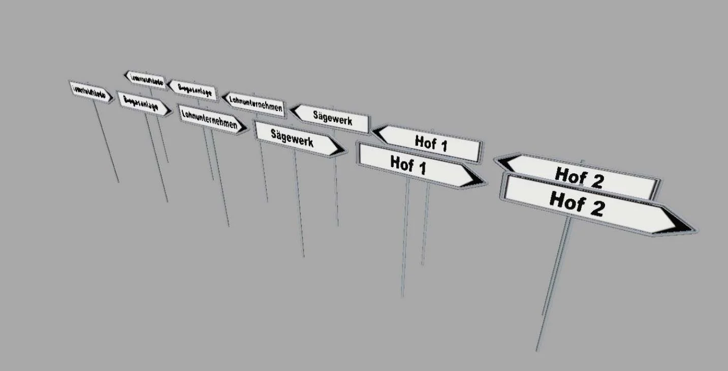 FS25 Street signs prefab v1.0 FS25 Mod Free Download
