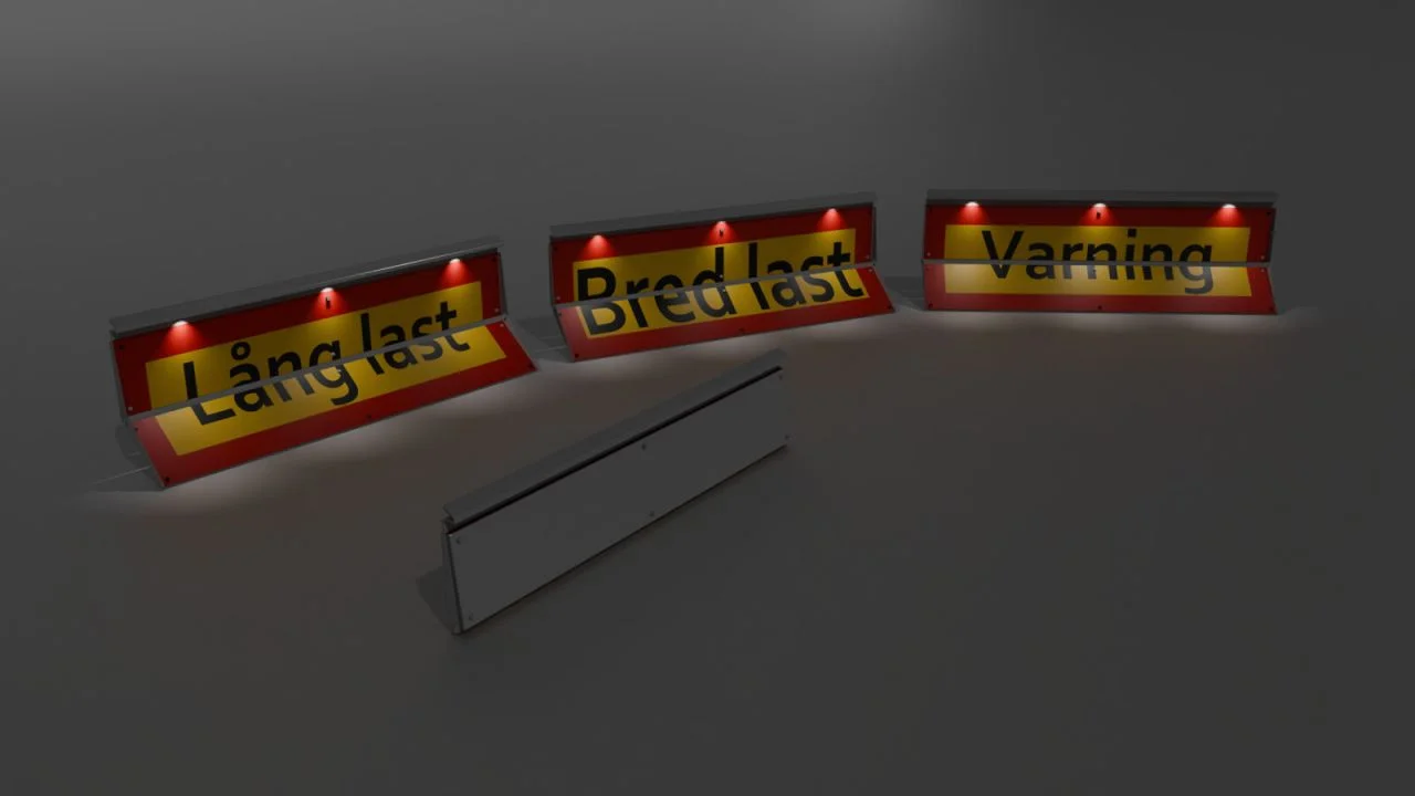 FS25 Swedish Warning Signs Prefab V1.0 FS25 Mod Free Download