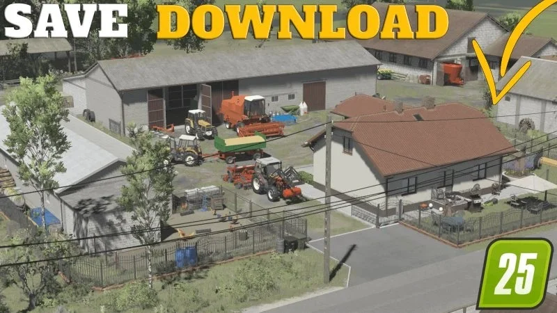 FS25 SAVEGAME DOWNLOAD Szpakowo v1.0 Savegames Mod FS25 Mod Free Download