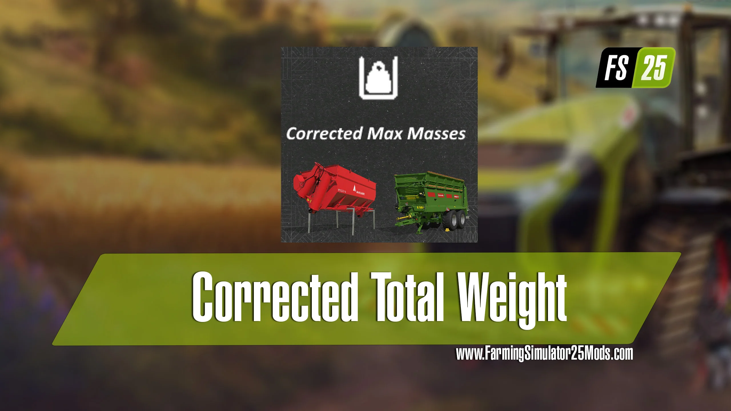 FS25 Corrected Max Masses V1.0 Scripts Mod FS25 Mod Free Download