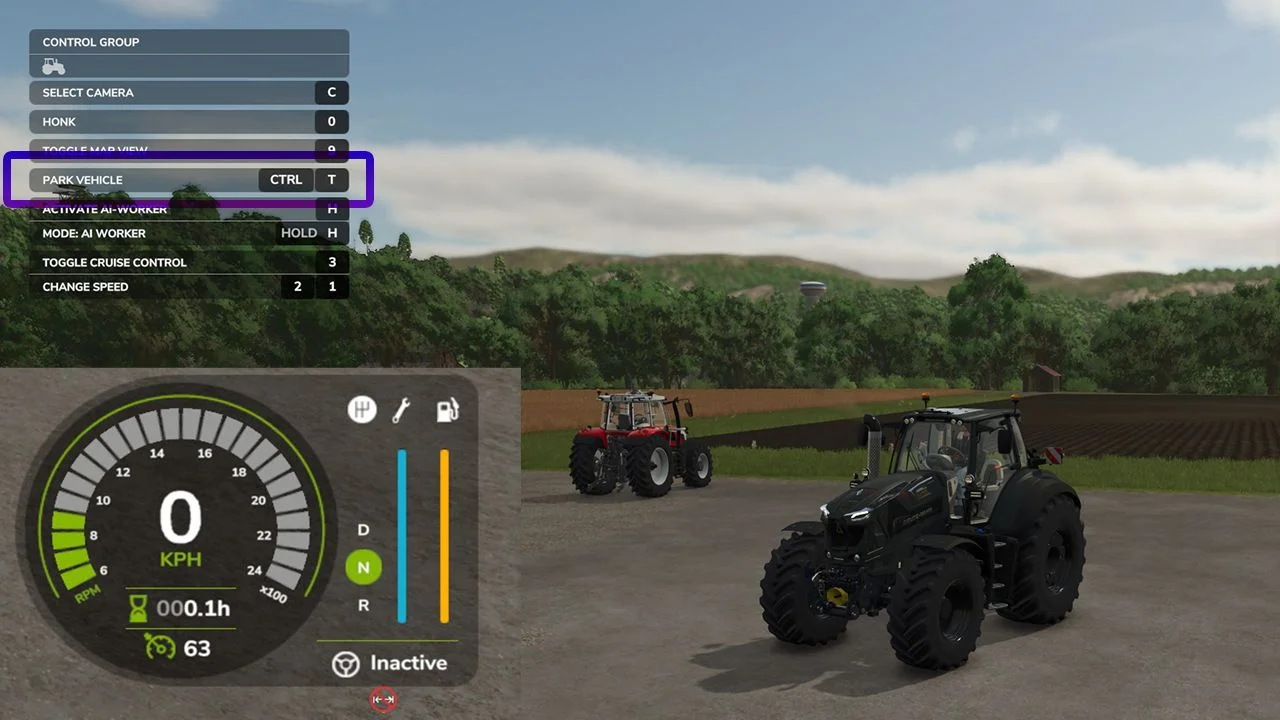 FS25 Park Vehicle V1.0.0.1 Scripts Mod FS25 Mod Free Download