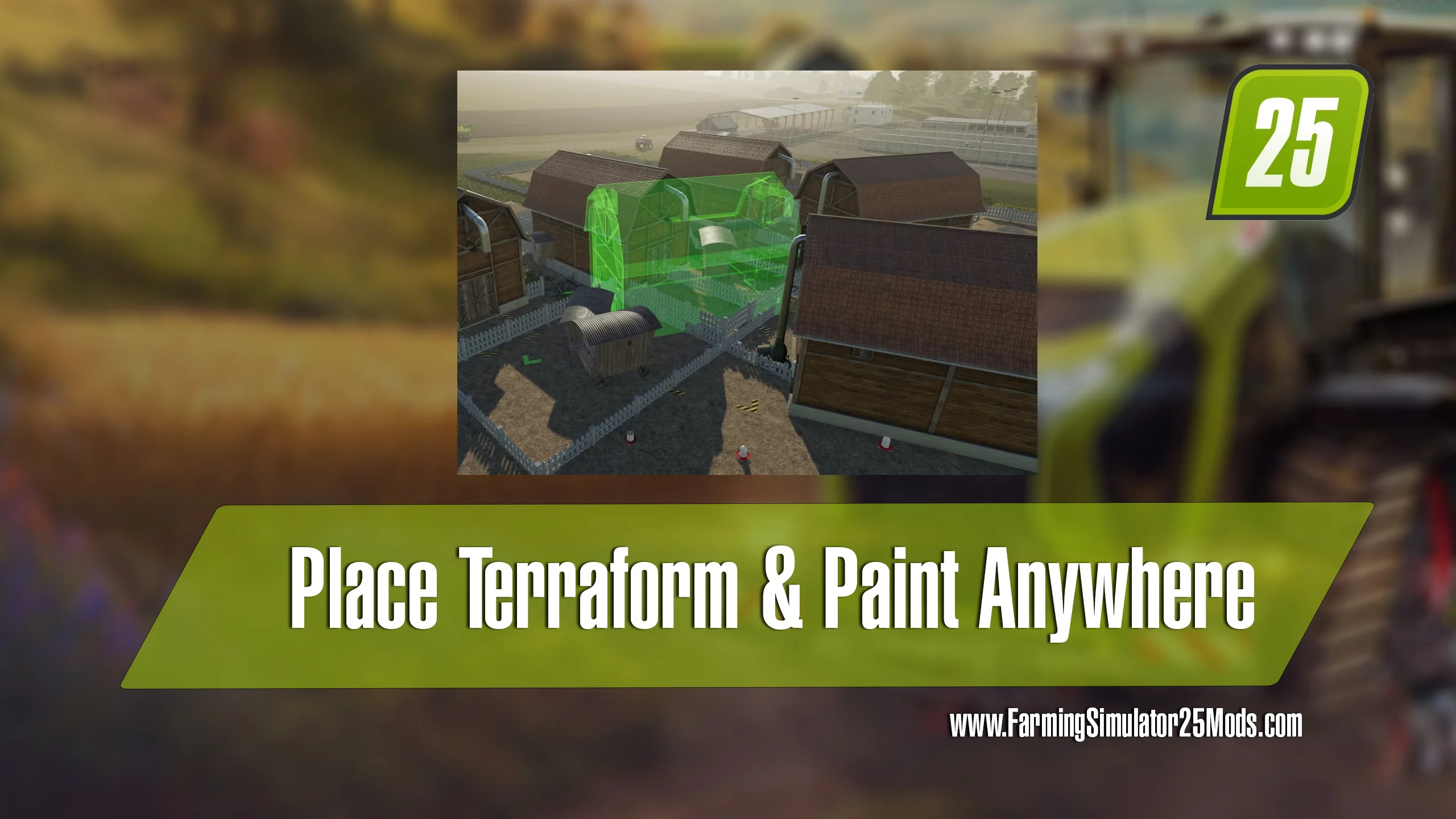 FS25 Place Terraform & Paint Anywhere v1.0 Scripts Mod FS25 Mod Free Download