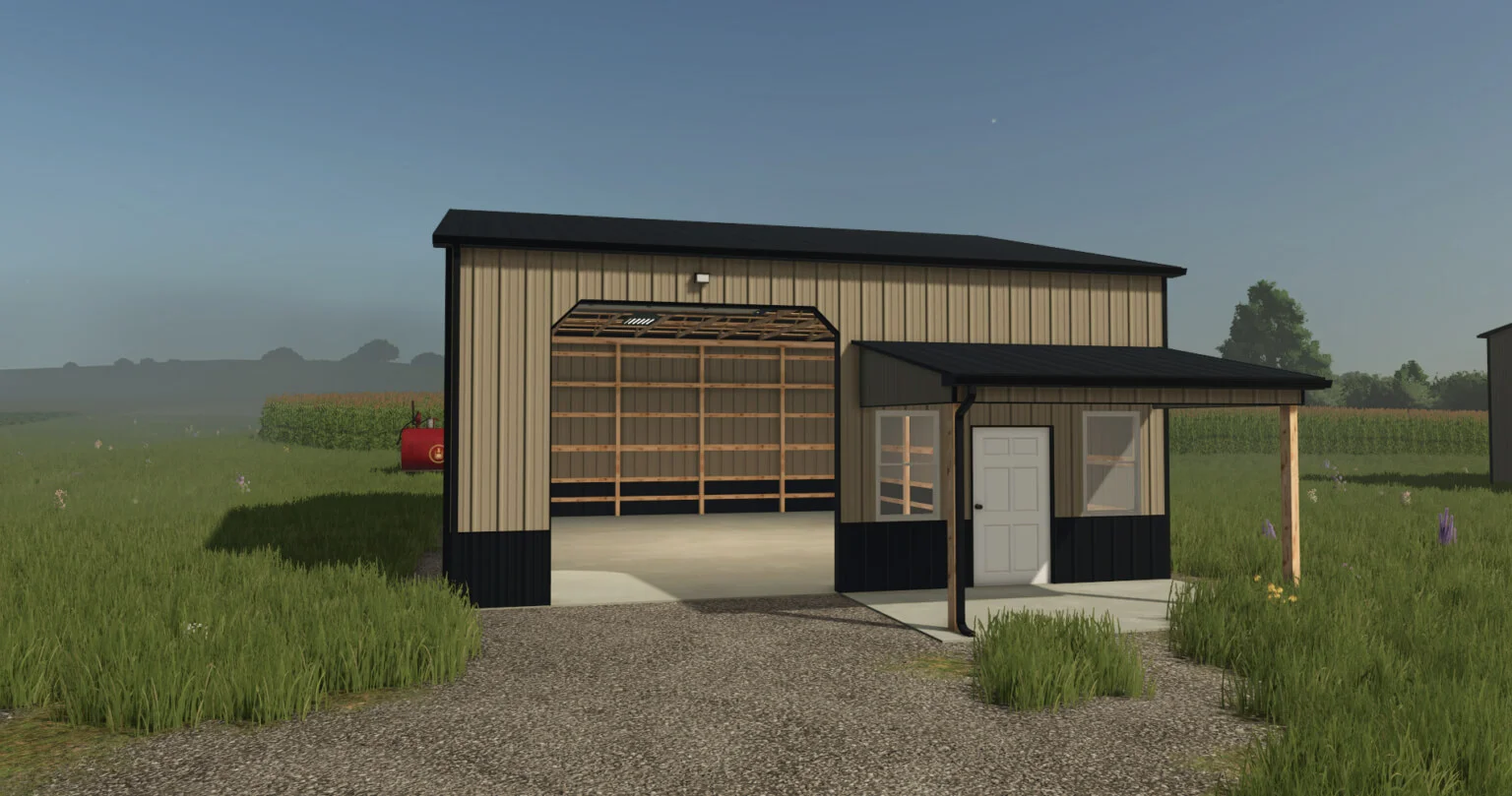 FS25 32×40 Shed with Porch V1.0 Sheds Mod FS25 Mod Free Download