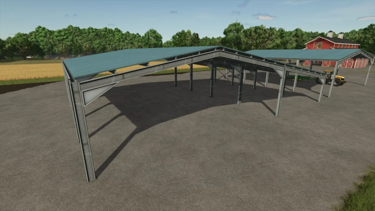FS25 Easy Hall Sheds Pack v1.1 FS25 Mod Free Download