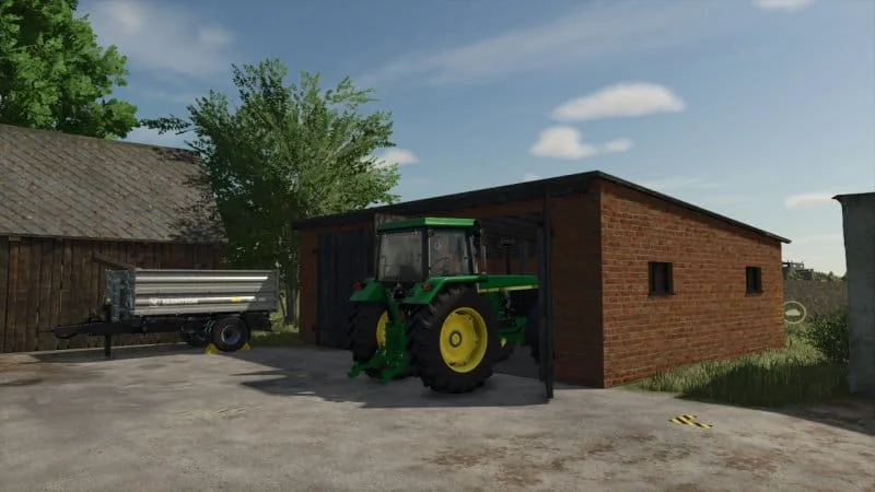 FS25 Old Brick Garage v1.0 Sheds Mod FS25 Mod Free Download