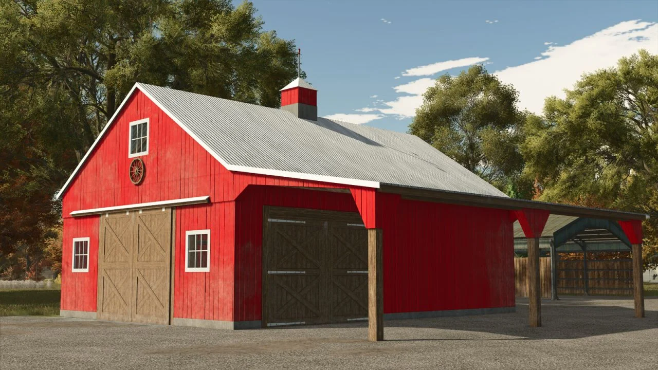 FS25 Old Wooden Barn v1.0 Sheds Mod FS25 Mod Free Download