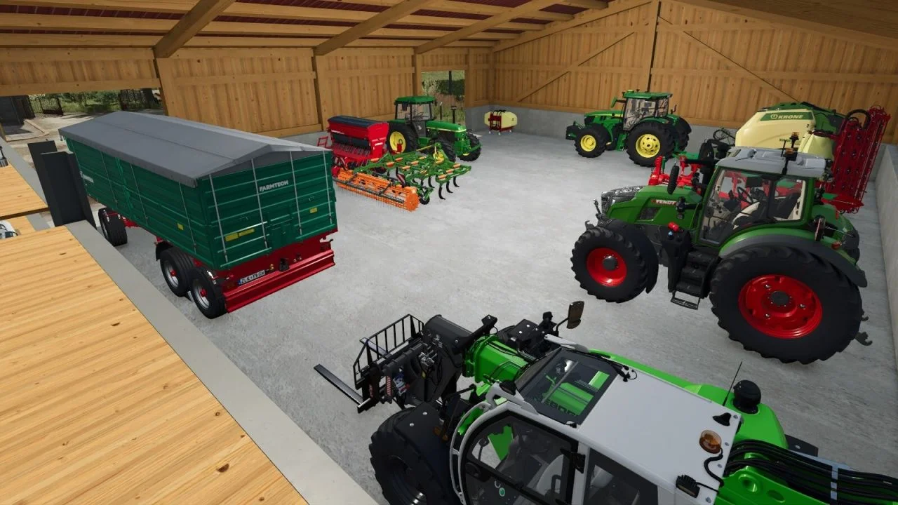 FS25 Woodbarn With Storage Shelves v1.0 Sheds Mod FS25 Mod Free Download