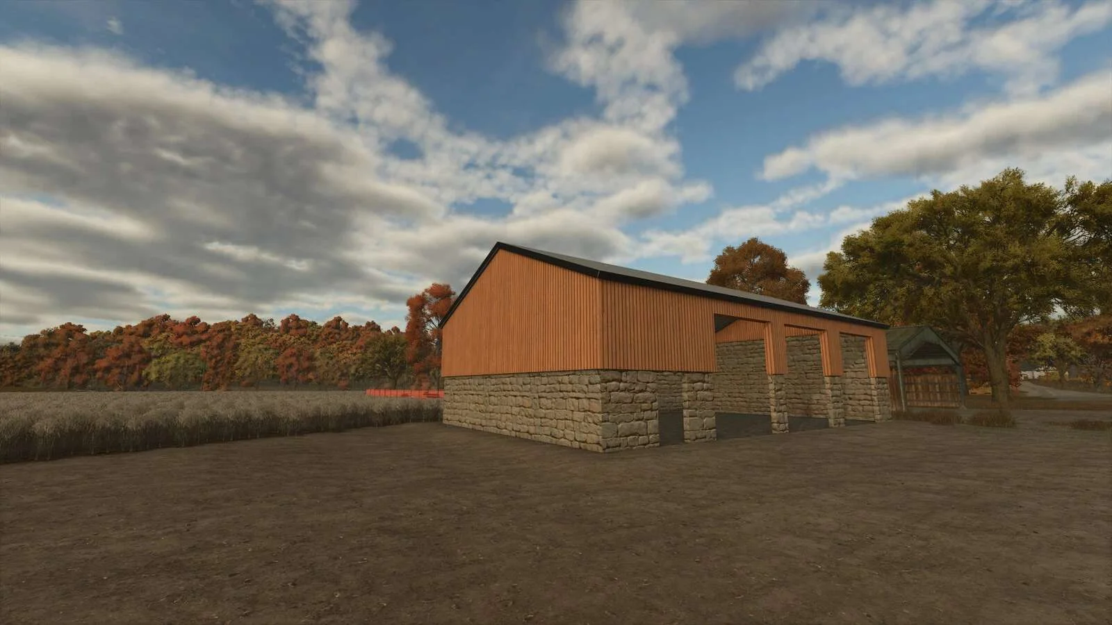 FS25 Wooden Cladded Machine Shed v1.0 Sheds Mod FS25 Mod Free Download