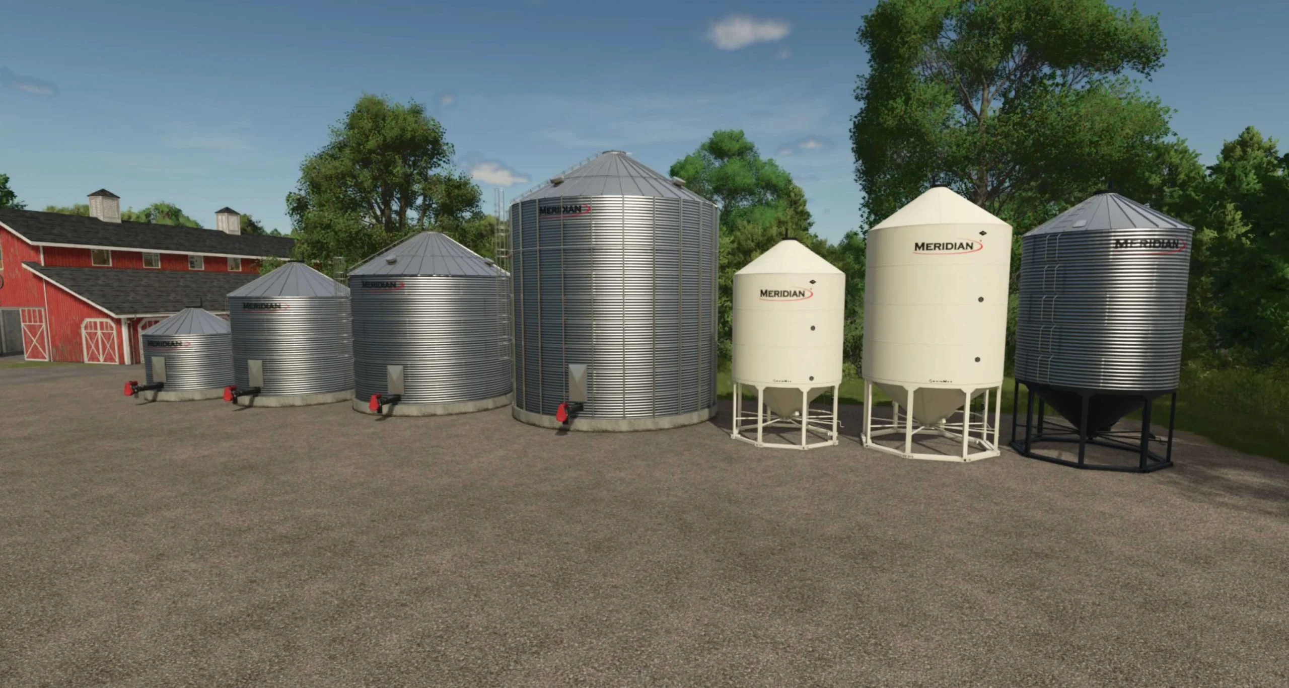 FS25 Meridian Grain Bin Pack v1.0 Silos Mod FS25 Mod Free Download