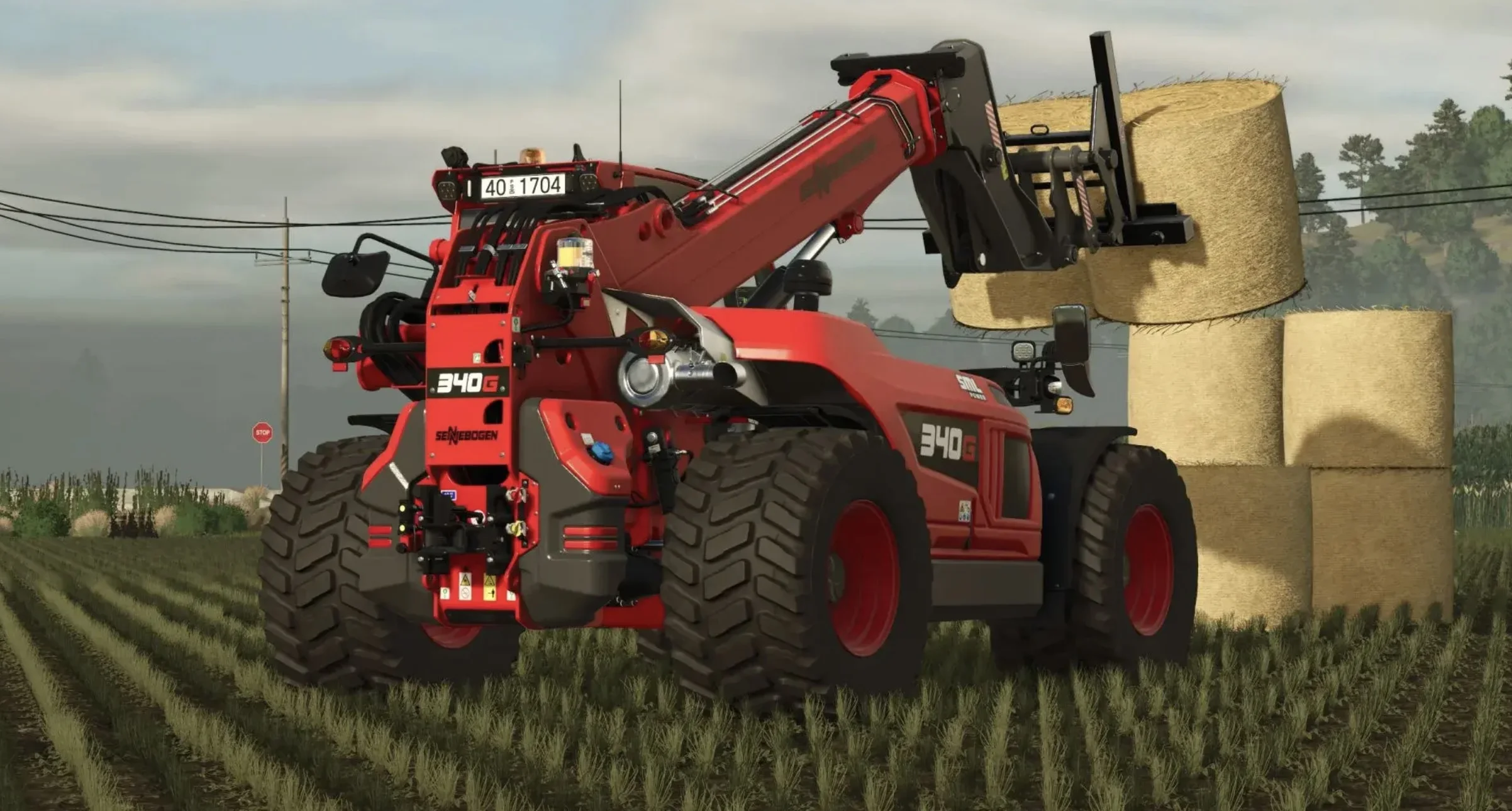 FS25 Sennebogen 340G wide tires + colored rims/chassis V1.0 Telehandlers Mod FS25 Mod Free Download