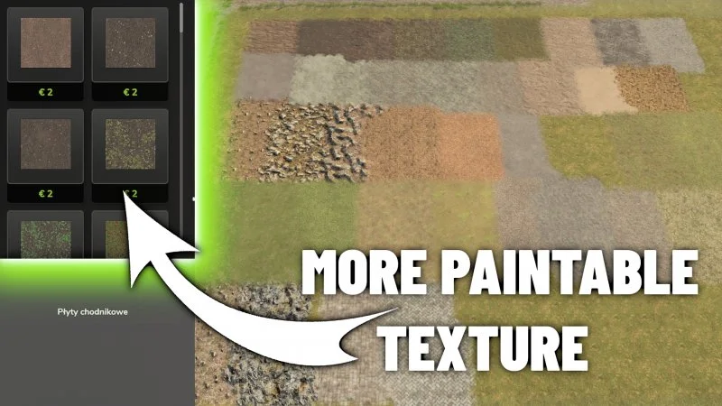 FS25 More paintable texture (All Maps) V1.0 Textures Mod FS25 Mod Free Download