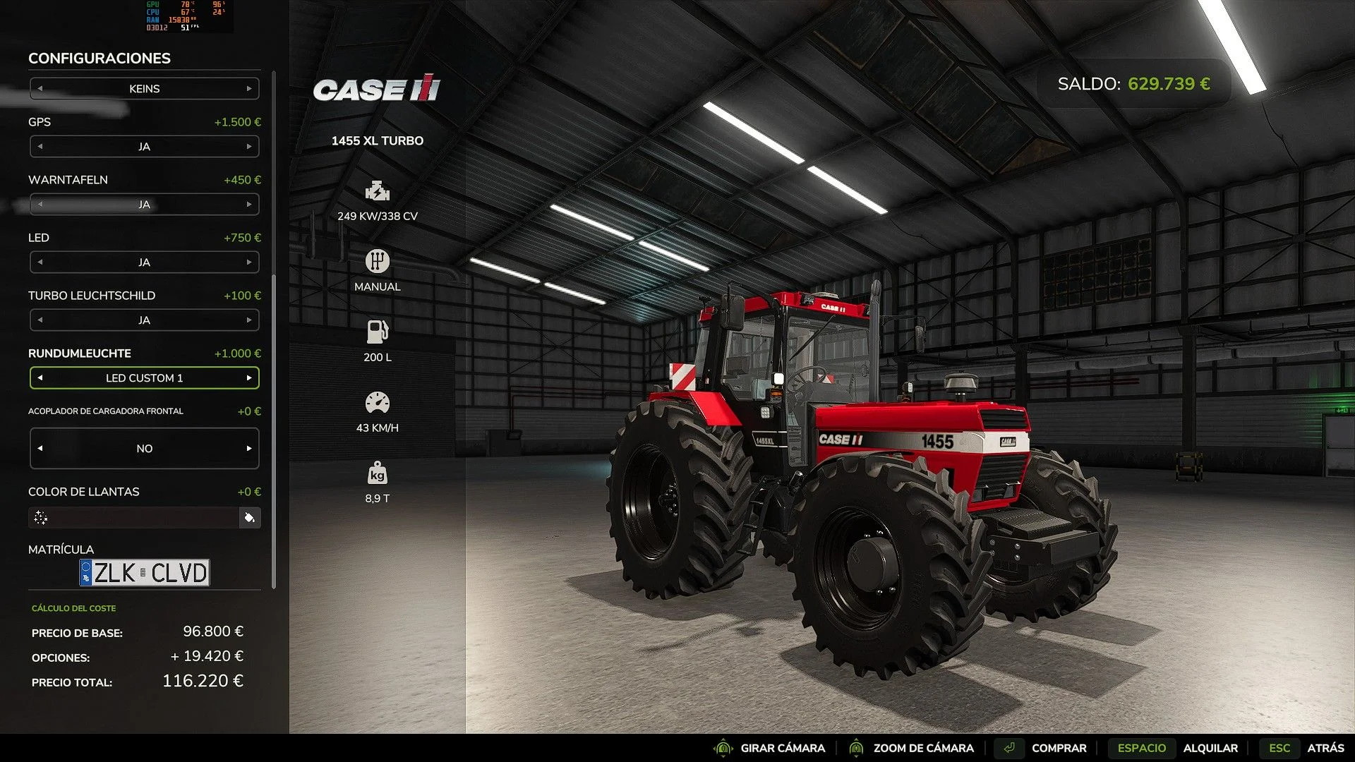 FS25 Case IH 1455 XL V1.0.0.3 Tractors Mod FS25 Mod Free Download