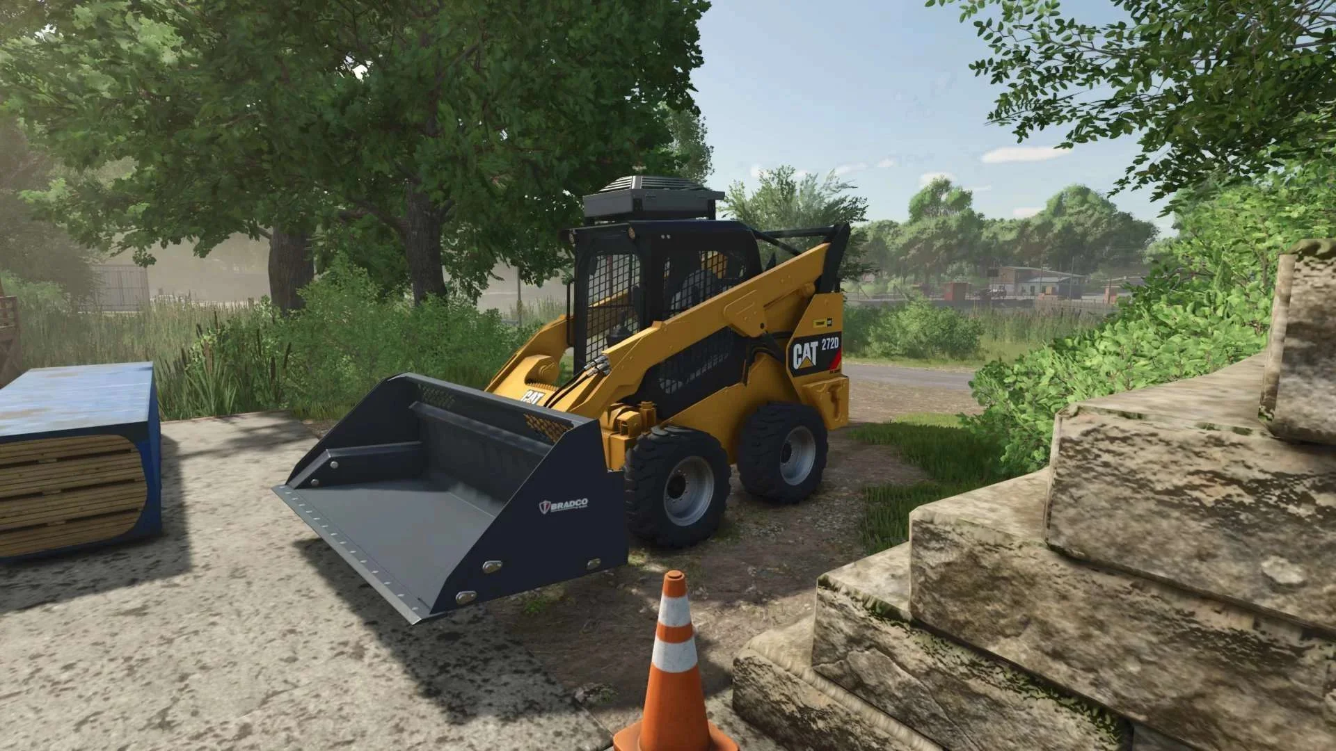 FS25 CAT Skid Steer Loader v1.0 Tractors Mod FS25 Mod Free Download