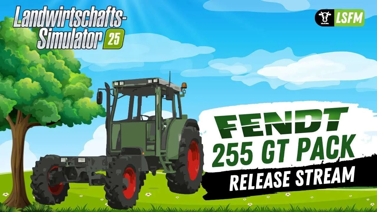 FS25 Fendt 255 GT Pack v1.0.0.4 Tractors Mod
