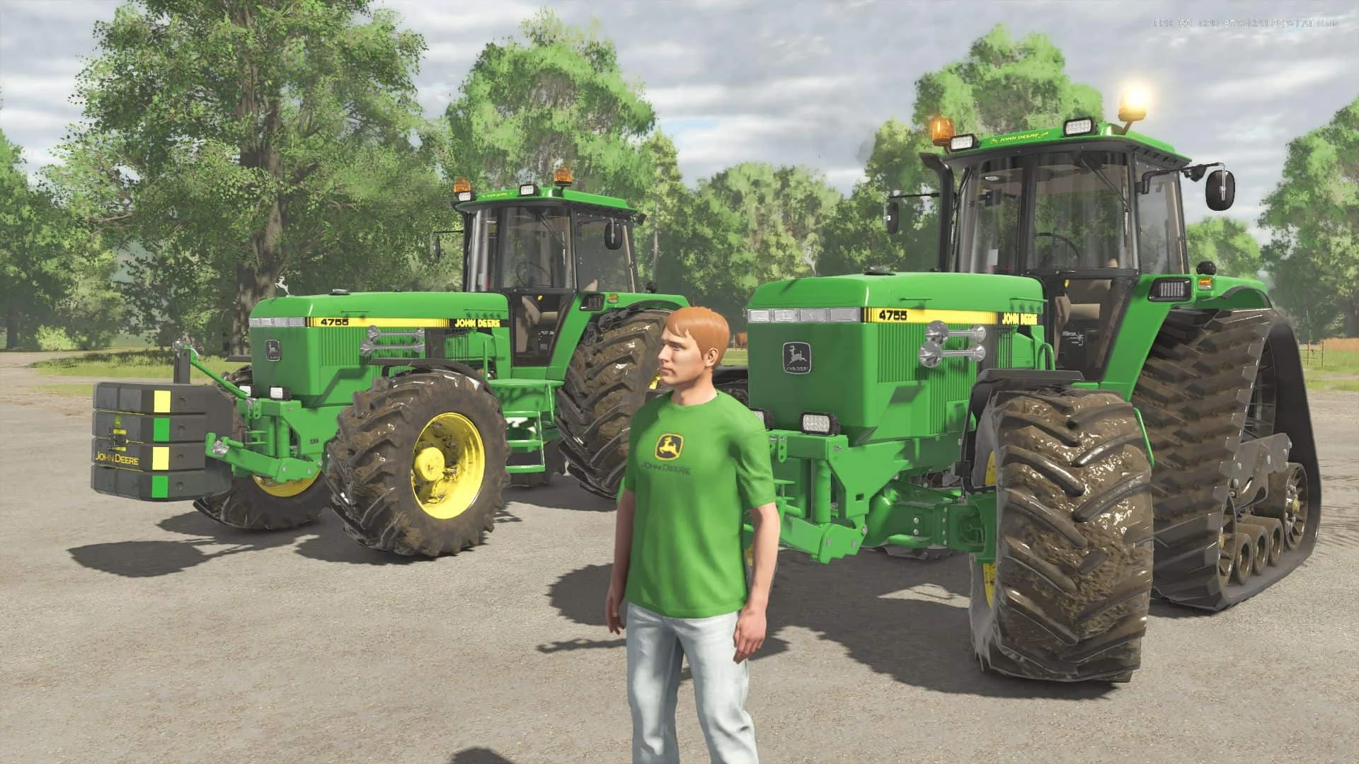 FS25 John Deere 4755 Turbo Edit + weight v1.0.0.1 Tractors Mod FS25 Mod Free Download