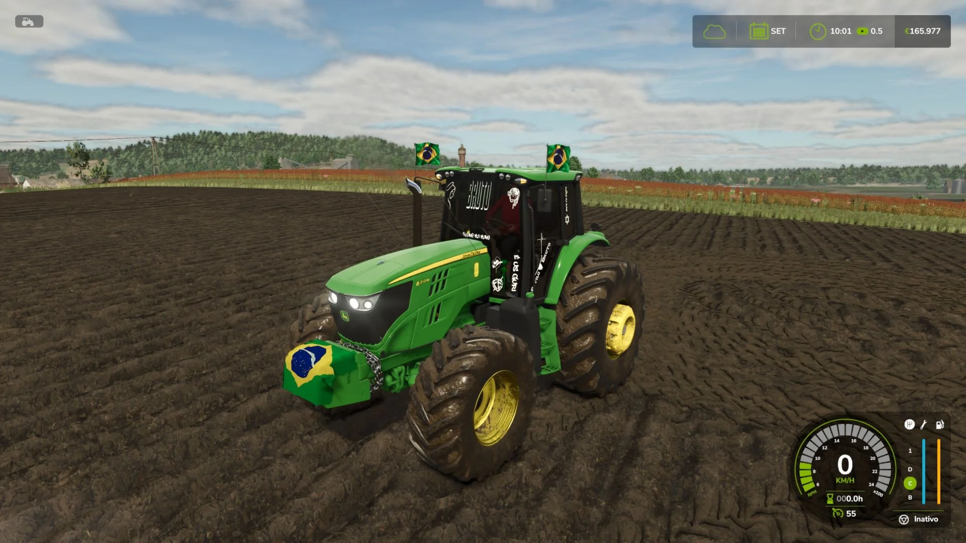 FS25 John Deere 6M Series BR V1.0 Tractors Mod FS25 Mod Free Download