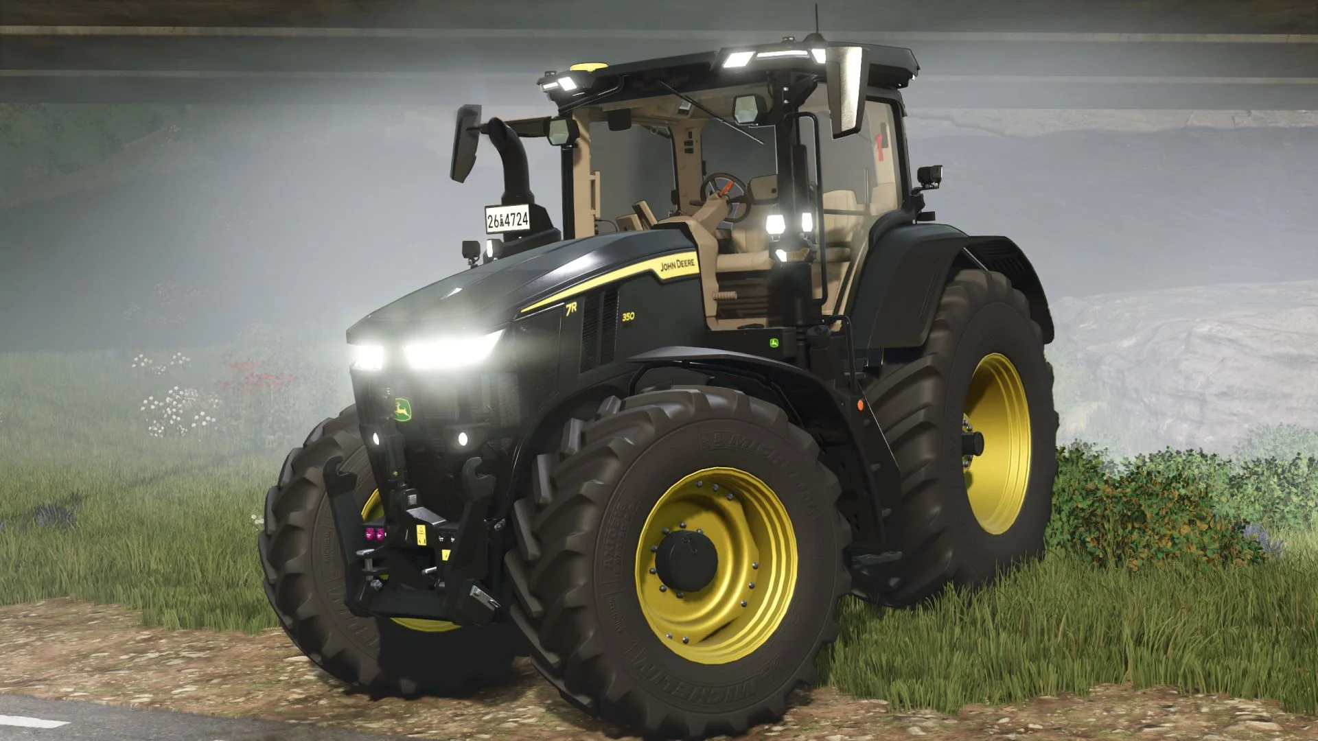FS25 John Deere 7R Series Black v1.0 Tractors Mod FS25 Mod Free Download