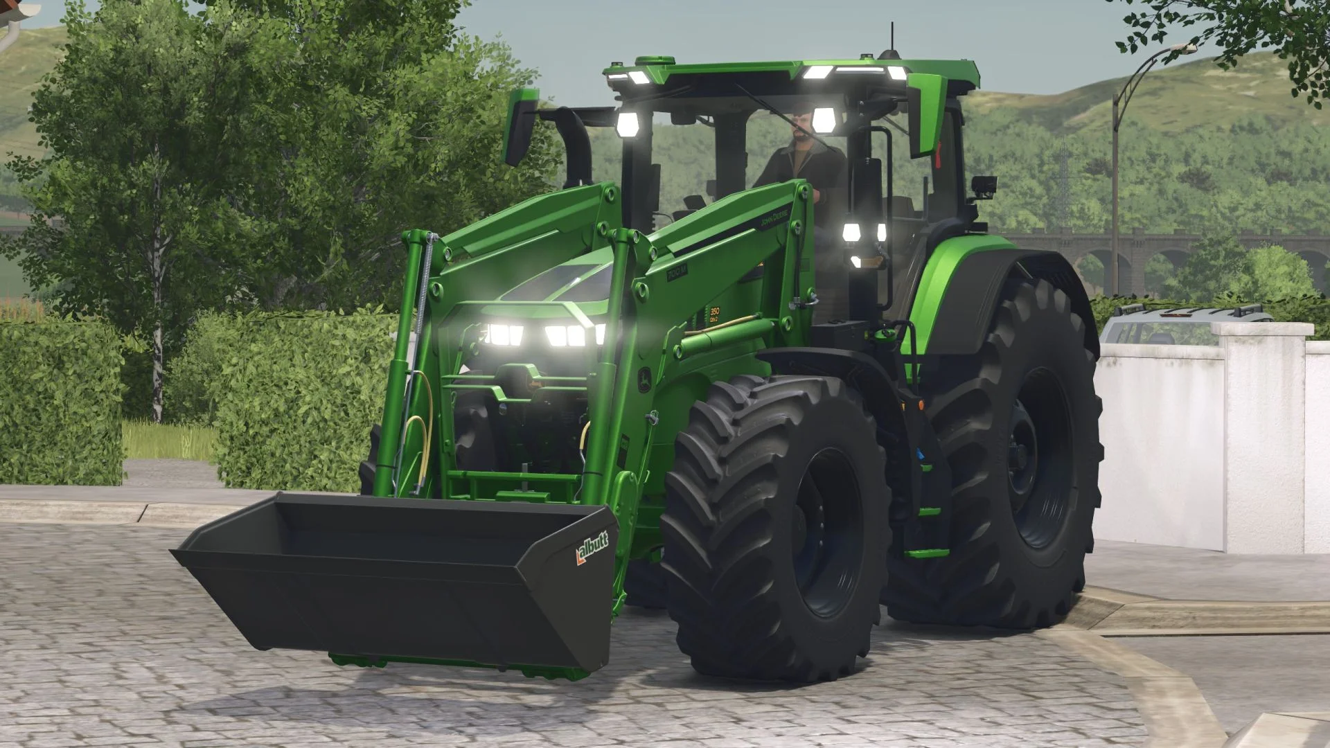 FS25 John Deere 7R with front loader V1.0 Tractors Mod FS25 Mod Free Download