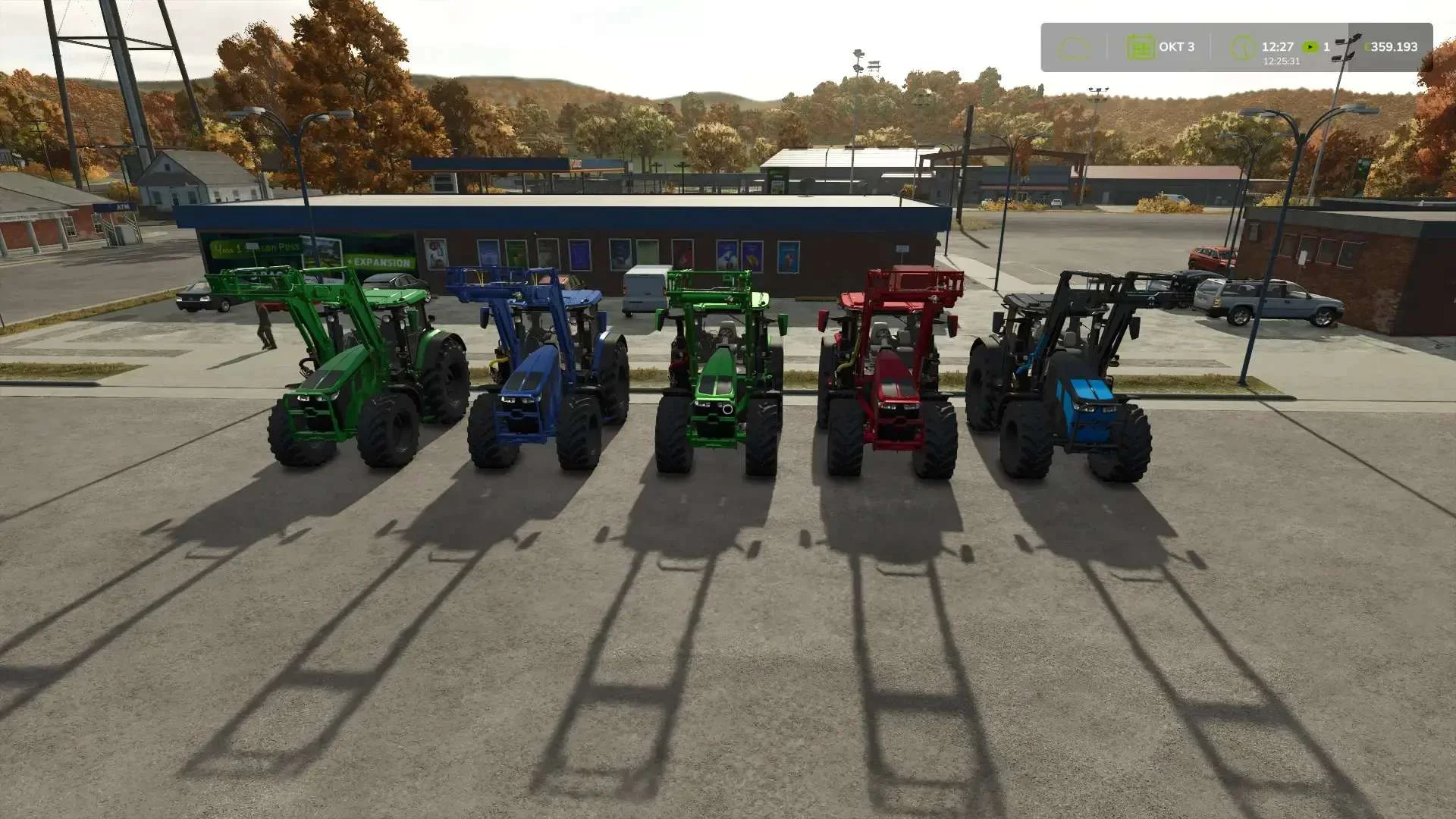 FS25 John Deere 7R with Frontlader v2.1 Tractors Mod